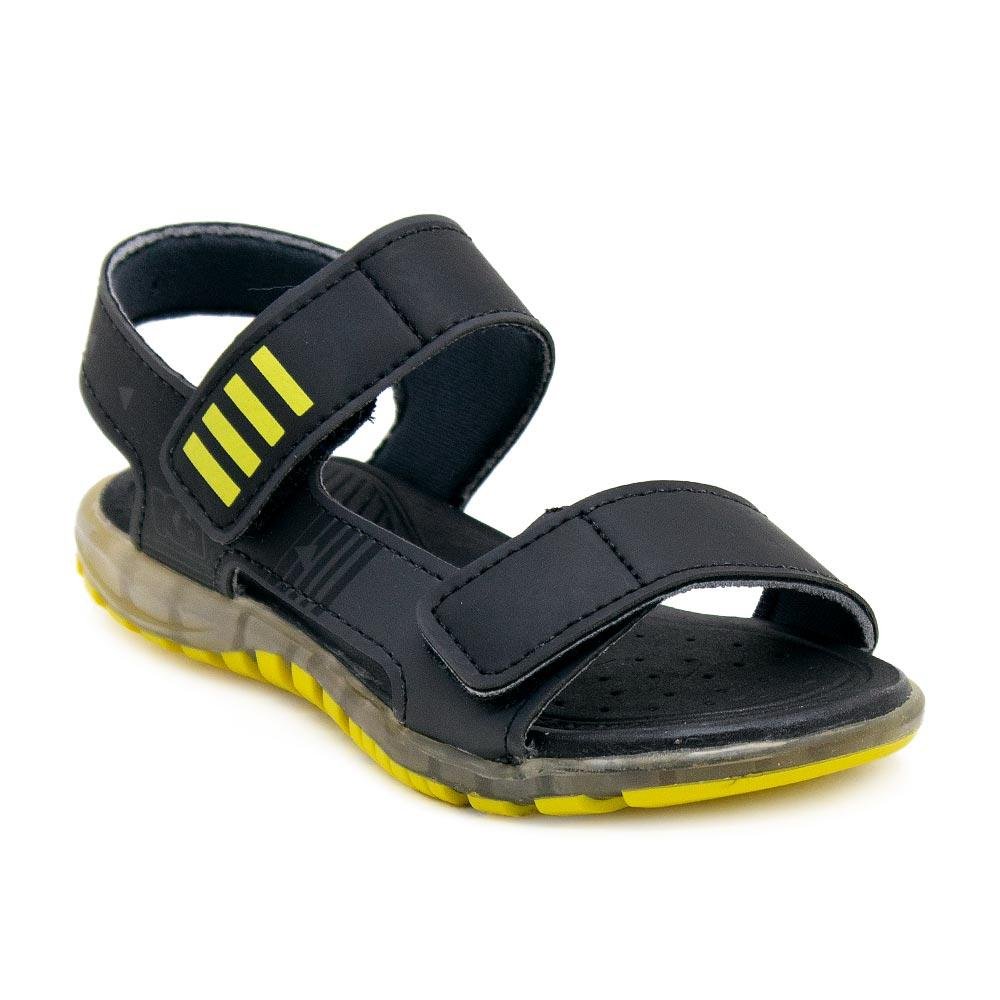 Sandália Infantil Menino Com Led Kidy 163-0108 Preta