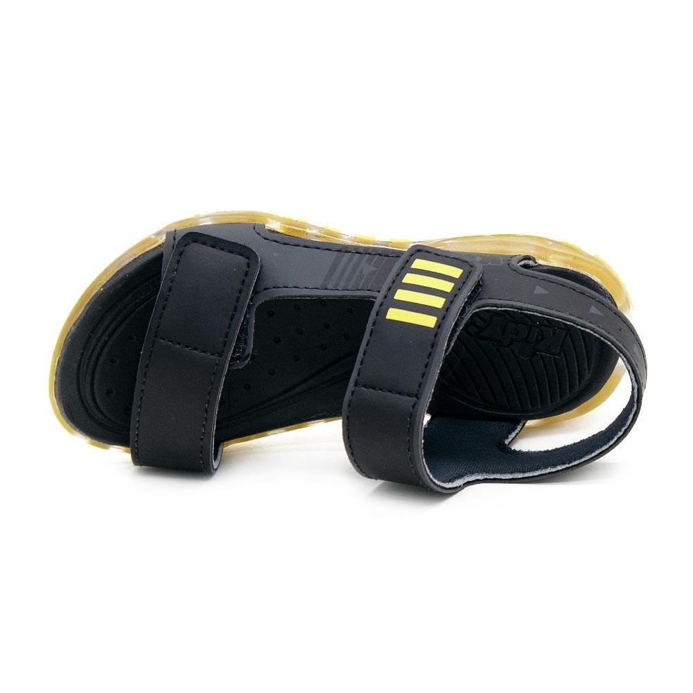 Sandália Infantil Menino Com Led Kidy 163-0108 Preta Preto 3