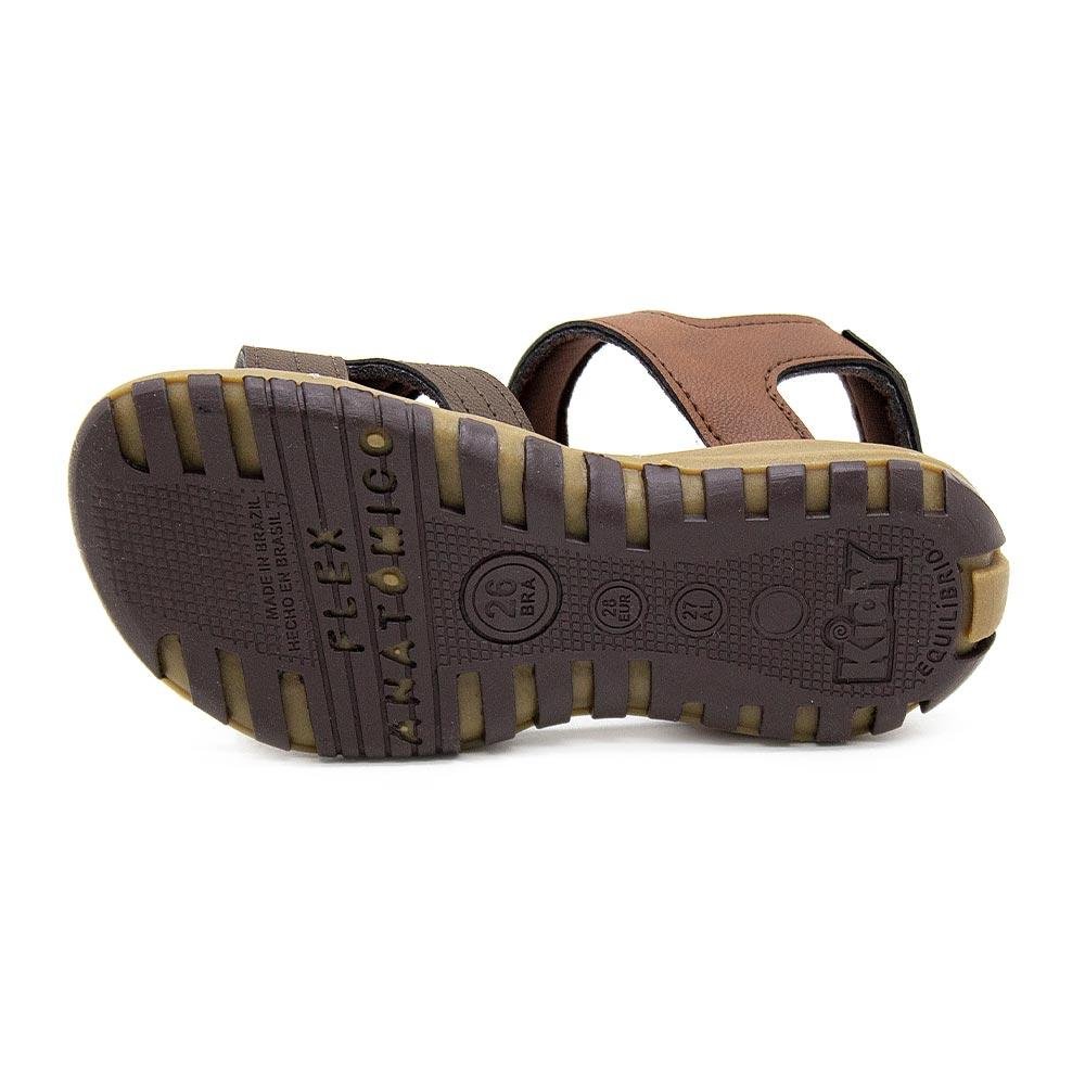 Sandália Infantil Menino Kidy 069-9470 Marrom Marrom 4