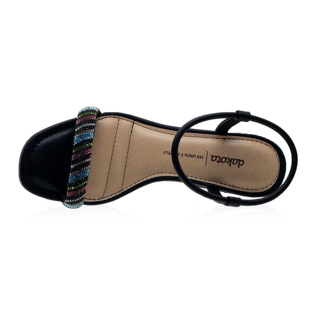 Sandália Salto Médio Feminina Dakota Y6041 Preta Preto 3