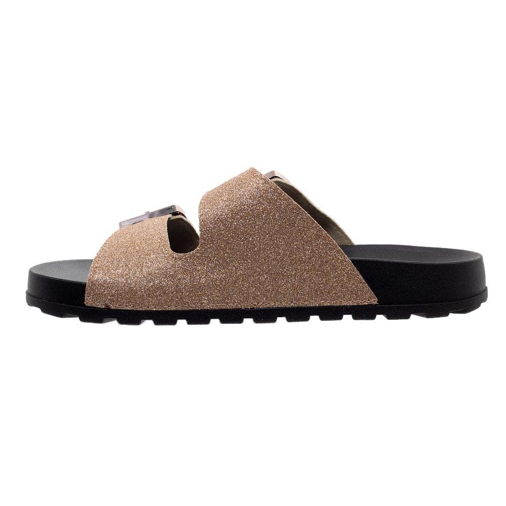 Chinelo Feminino Papete Moleca 5436.401 Ouro Rosado Rosa 2
