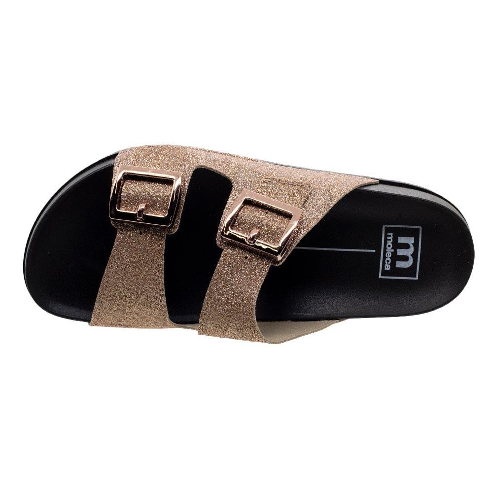 Chinelo Feminino Papete Moleca 5436.401 Ouro Rosado Rosa 3