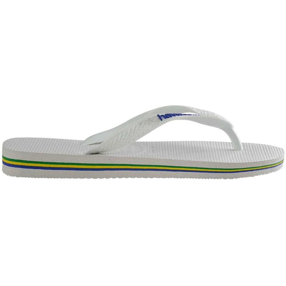 Chinelo Havaianas Brasil Logo Adulto Masculino Branco Branco 3