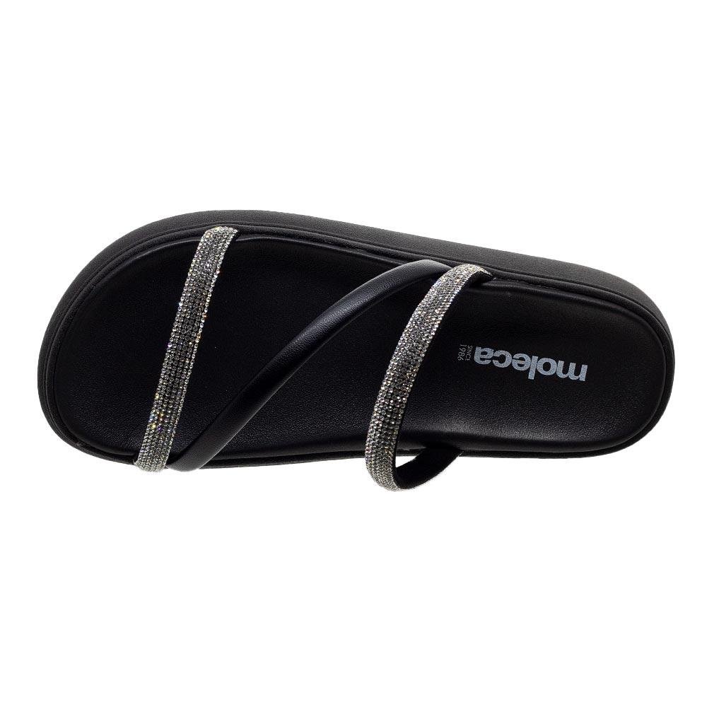 Chinelo Papete Feminino Moleca 5469.121 Preto Preto 3