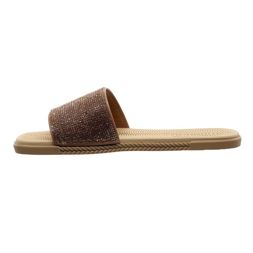 Chinelo Flat Slide Feminina Moleca 5494.106 Nude Bege 2