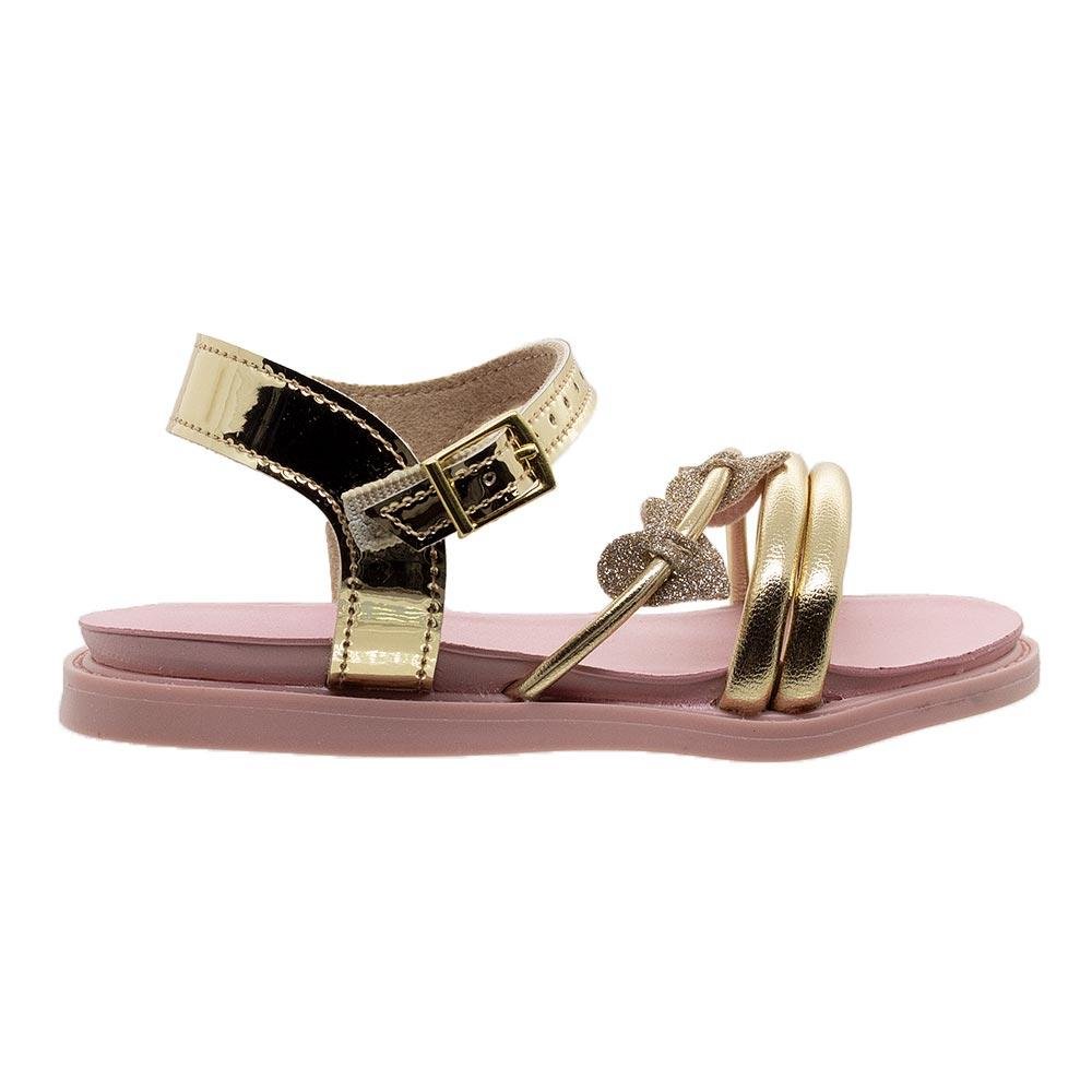 Sandália Rasteira Infantil Bebê Molekinha 2714.218 Dourado
