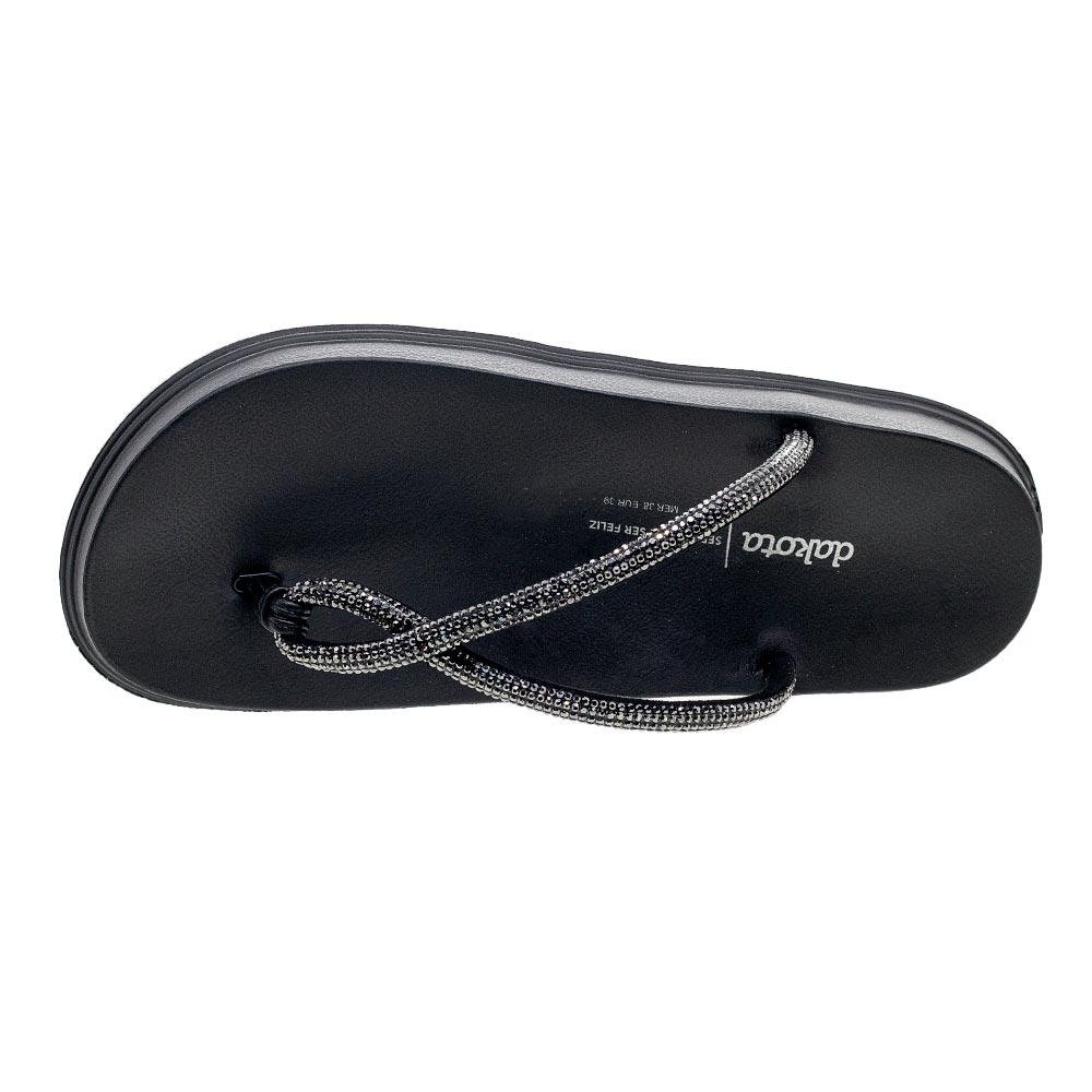 Rasteira Feminina Flatform Dakota Y6242 Preta Preto 3