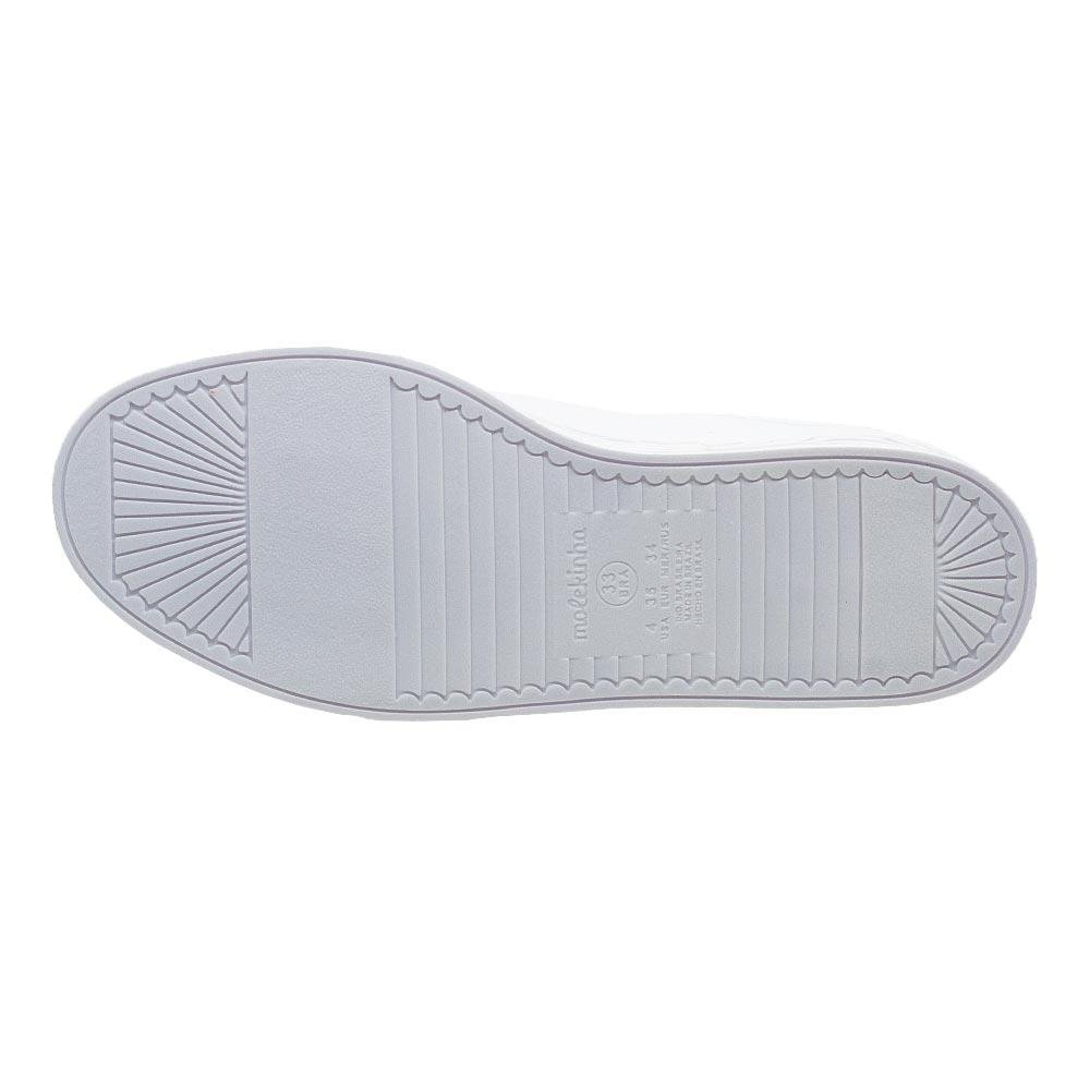 Tênis Casual Infantil Menina Molekinha 2520.1737 Branco Branco 4
