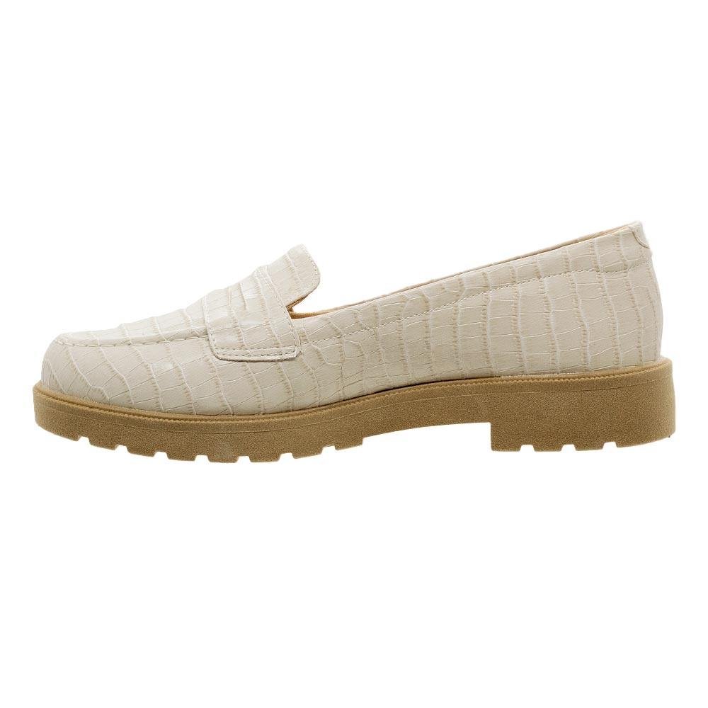 Mocassim Feminino Loafer Softli 10003 Off Whithe Branco 2