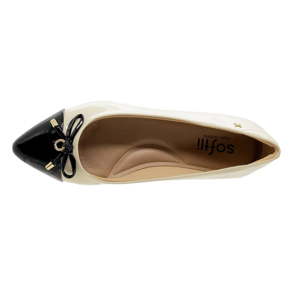 Sapatilha Feminina Softli Bico Fino Mary Jane 10000 Off White Branco 3