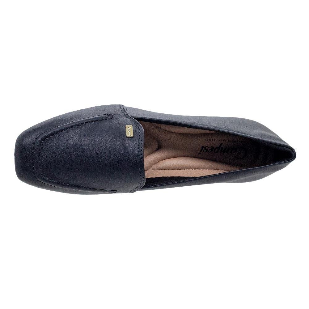 Sapato Campesí de Salto Bloco L9833 Preto Preto 3