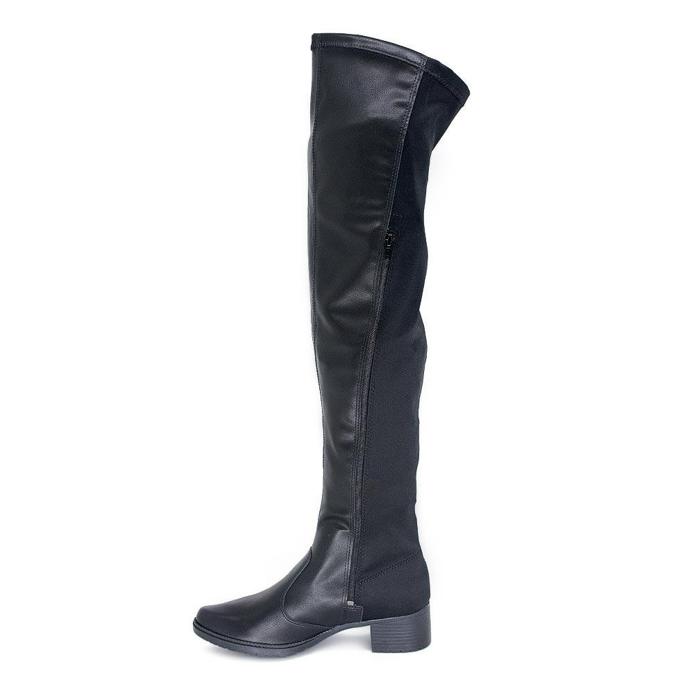 Bota Over The Knee Feminina Mississipi MI603 Preta Preto 2
