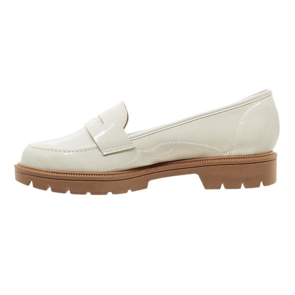 Mocassim Feminino Loafer Tratorado Beira Rio 4283.115 Off White Branco 2