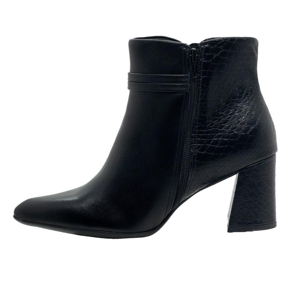 Bota Cano Curto Feminina Piccadilly 745209 Preto Preto 2