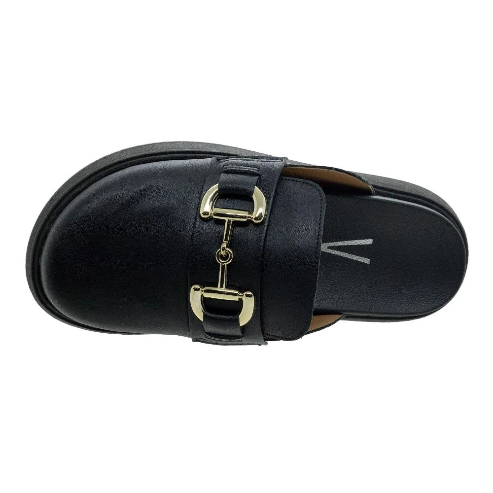 Mule Clog Flatform Feminino Vizzano 1434.101 Preto Preto 3