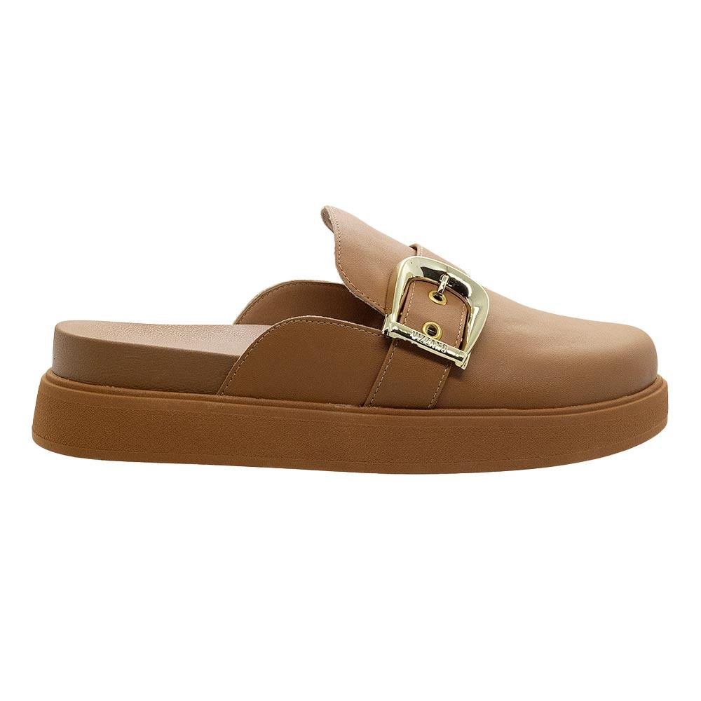 Mule Clog Flatform Feminino Vizzano 1434.101 Camel Marrom 1