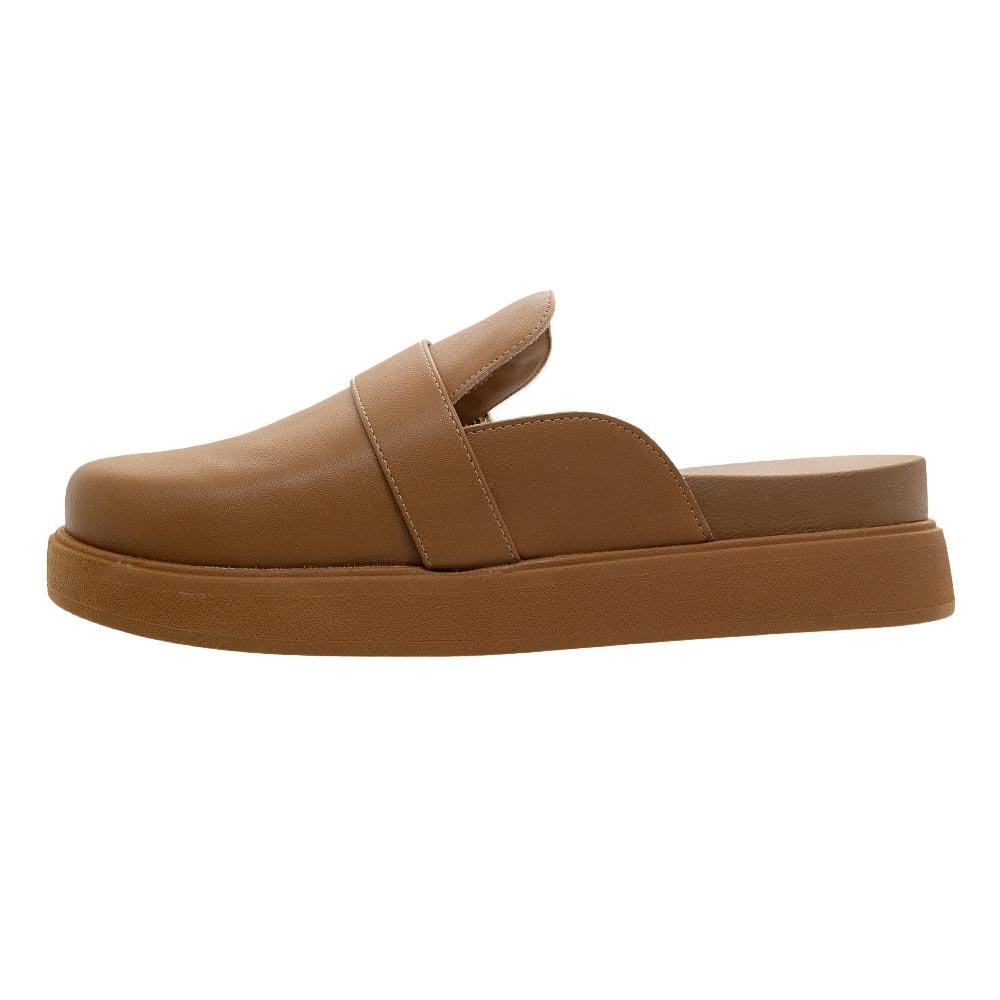 Mule Clog Flatform Feminino Vizzano 1434.101 Camel Marrom 2