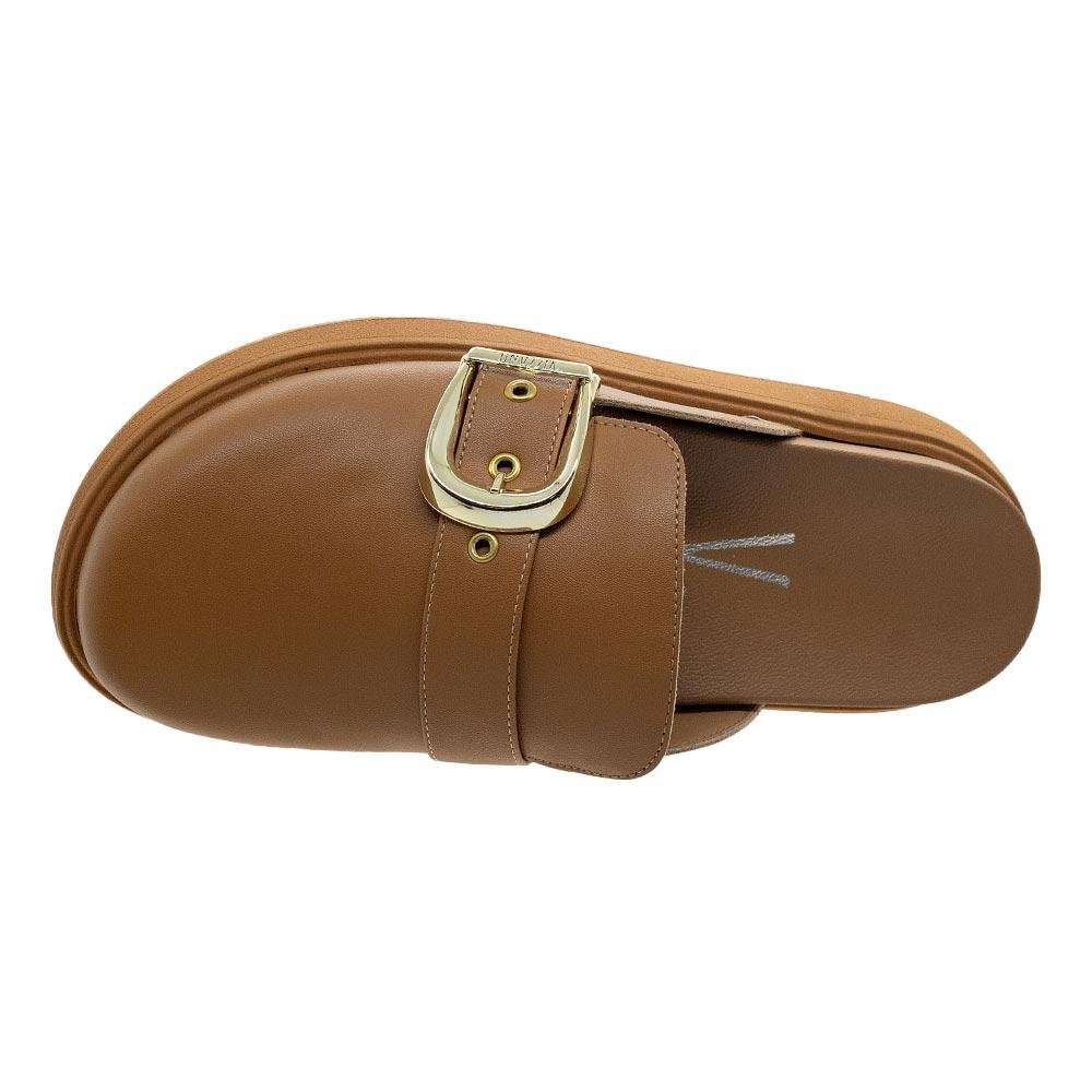 Mule Clog Flatform Feminino Vizzano 1434.101 Camel Marrom 3