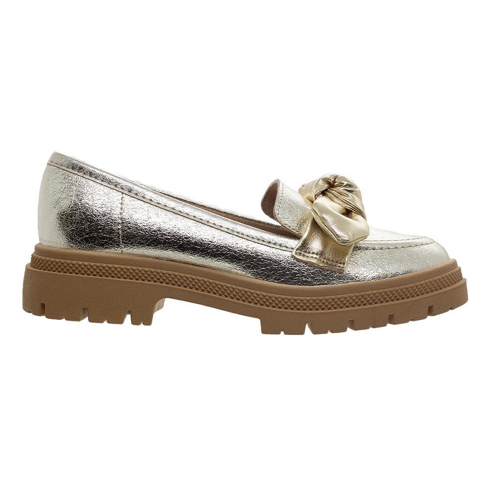 Mocassim Feminino Loafer Moleca 5775.108 Dourado Dourado 1