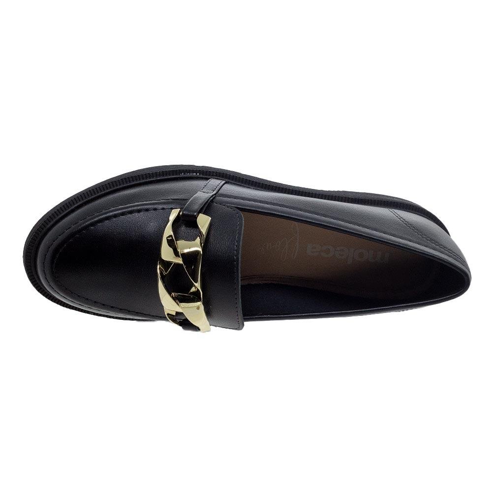 Mocassim Feminino Moleca 5666.110 Preto Preto 3
