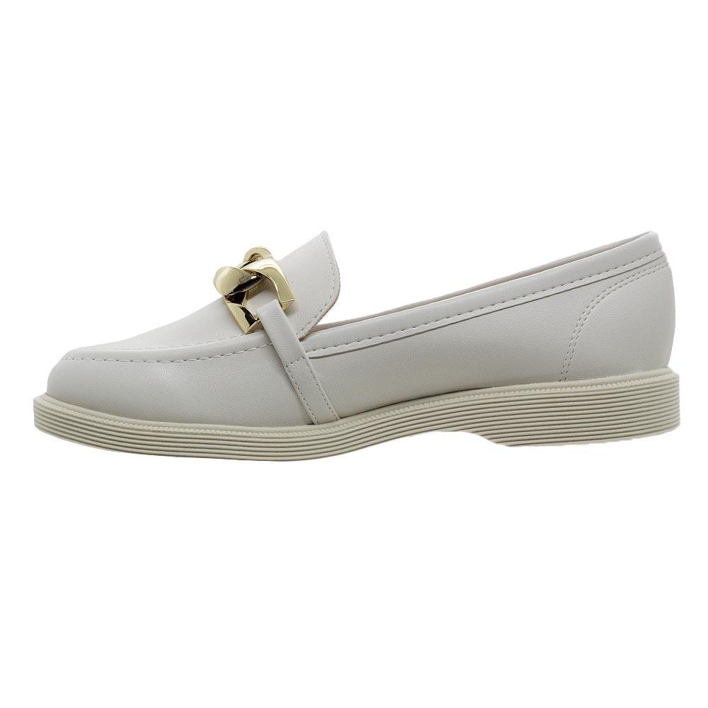 Mocassim Feminino Moleca 5666.110 Branco Branco 2