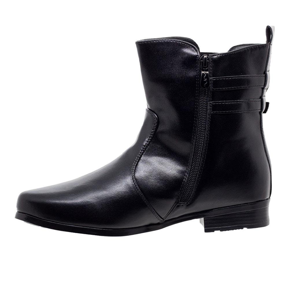 Bota Coturno Feminina Mooncity 72324 Preta Preto 2