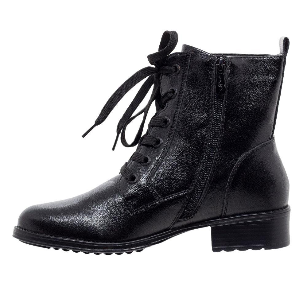 Bota Coturno Feminina Mooncity 72112 Preta Preto 2