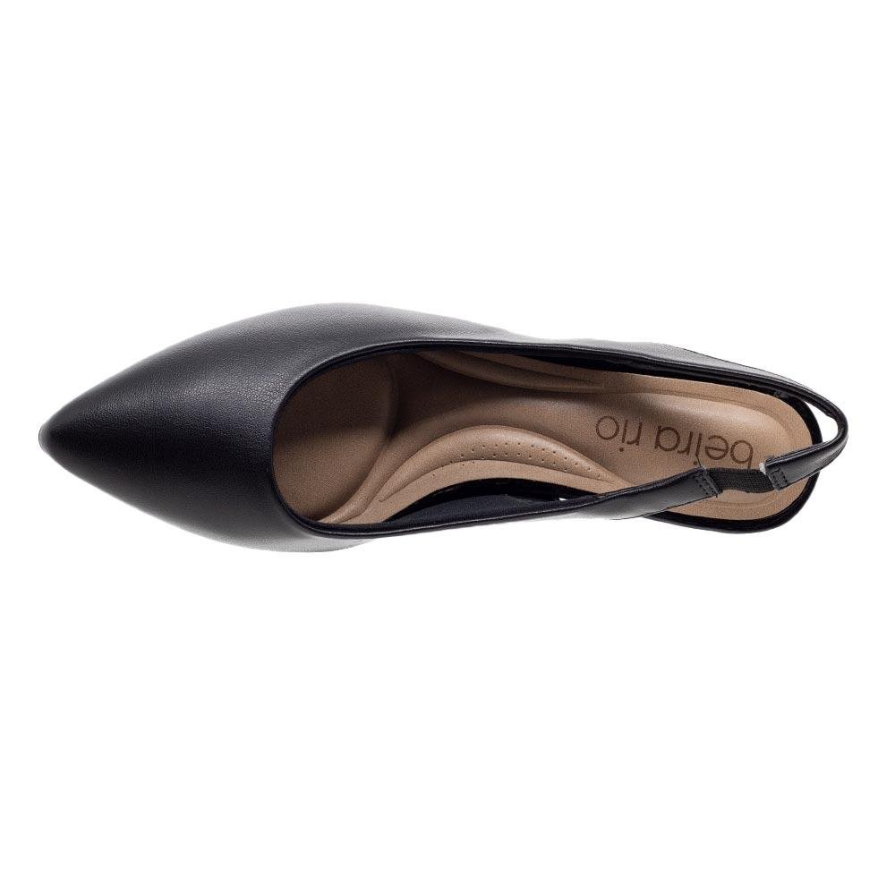 Sapato SlingBack Salto Baixo Beira Rio 4182.220 Preto Preto 3