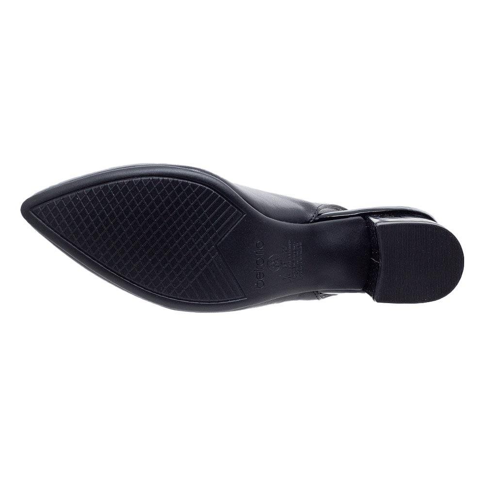 Sapato SlingBack Salto Baixo Beira Rio 4182.220 Preto Preto 4