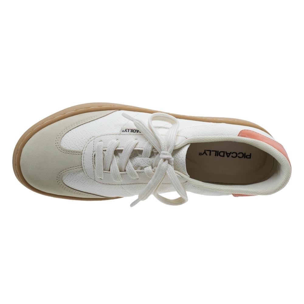 Tênis Casual Feminino Piccadilly 939013-1 Branco Branco 3