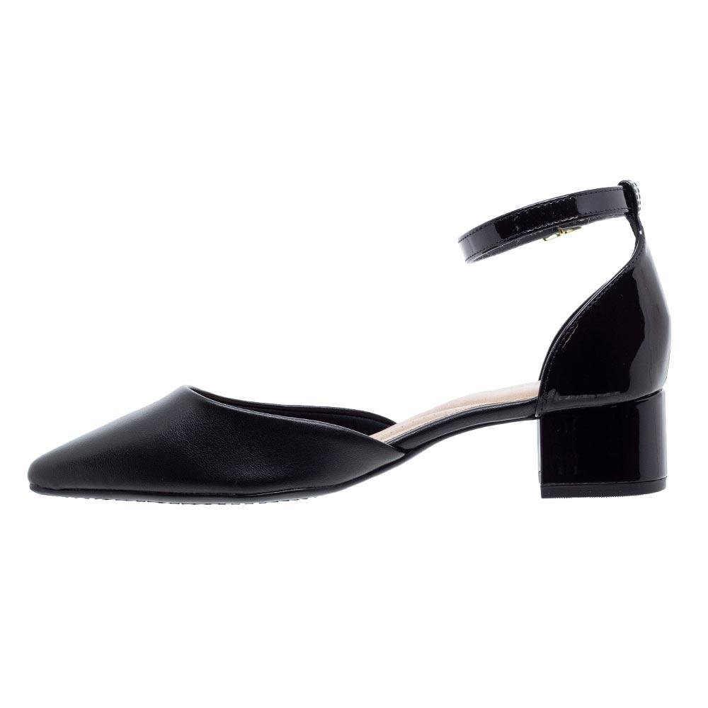 Sapato Beira Rio Salto Baixo Feminino Scarpin 4182.204 Preto Preto 2