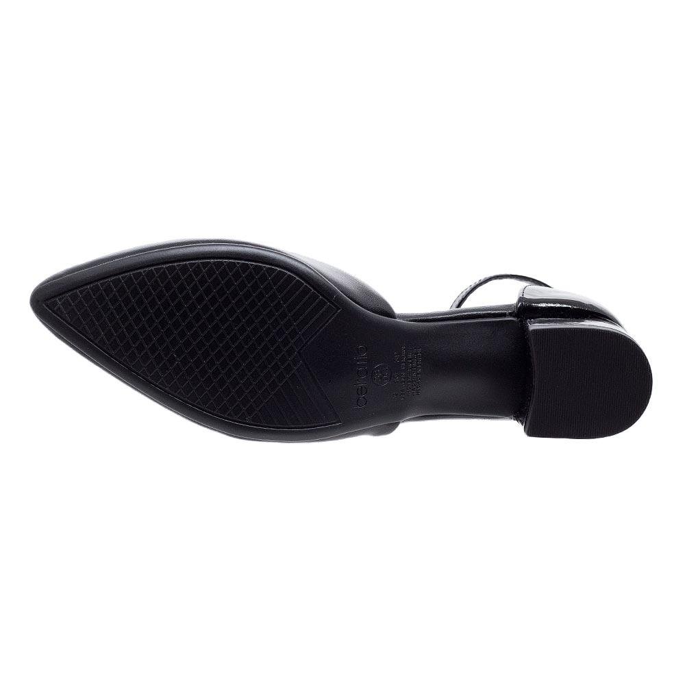 Sapato Beira Rio Salto Baixo Feminino Scarpin 4182.204 Preto Preto 4