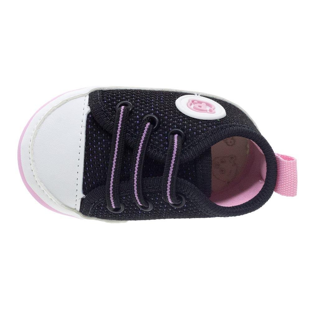 Tênis Bebê Menina Pimpolho 110127C Preto Preto 2