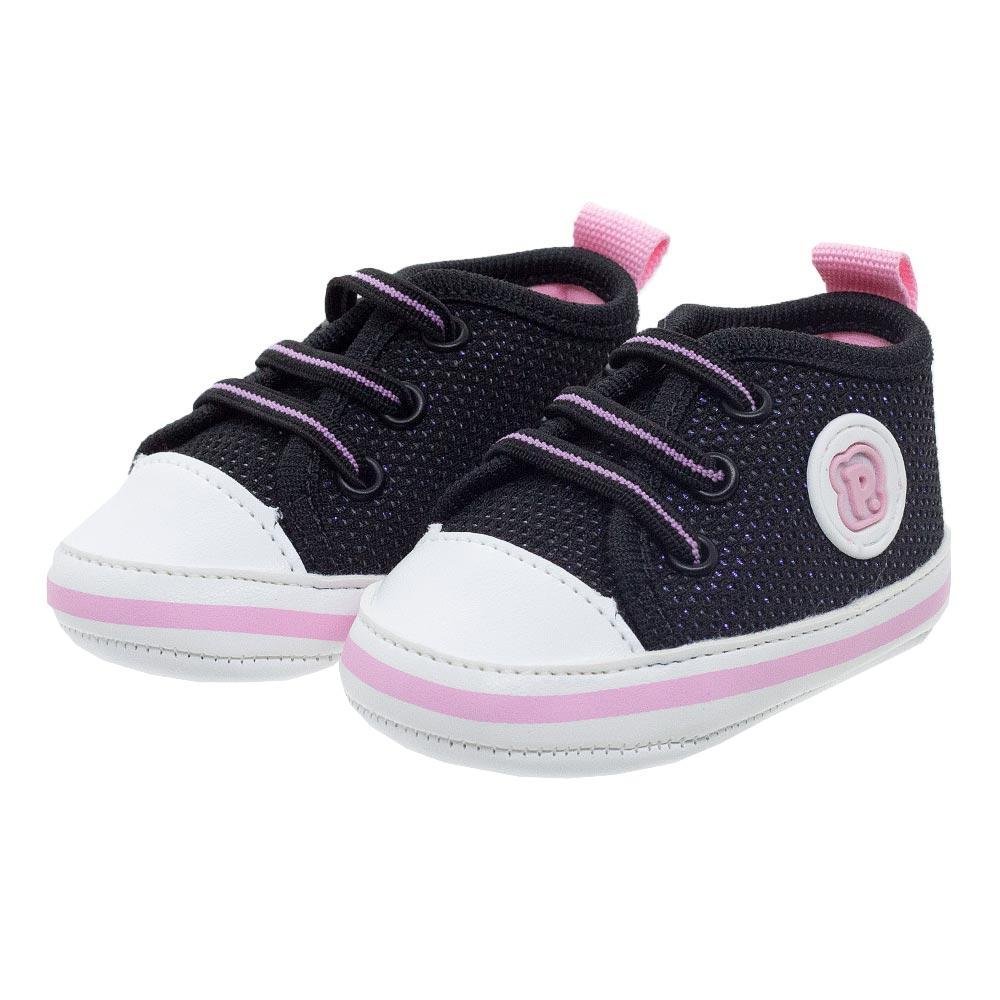 Tênis Bebê Menina Pimpolho 110127C Preto Preto 3