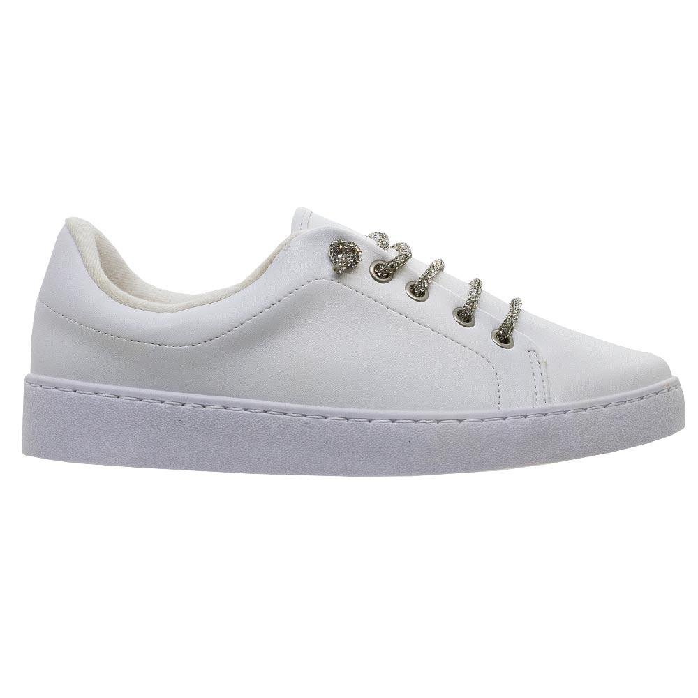 Tnis Vizzano Casual Feminino Strass 1214.1054 Branco