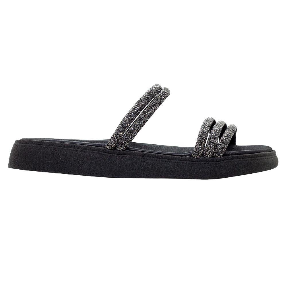 Chinelo Papete Feminino Moleca 5469.135 Preto Preto 1