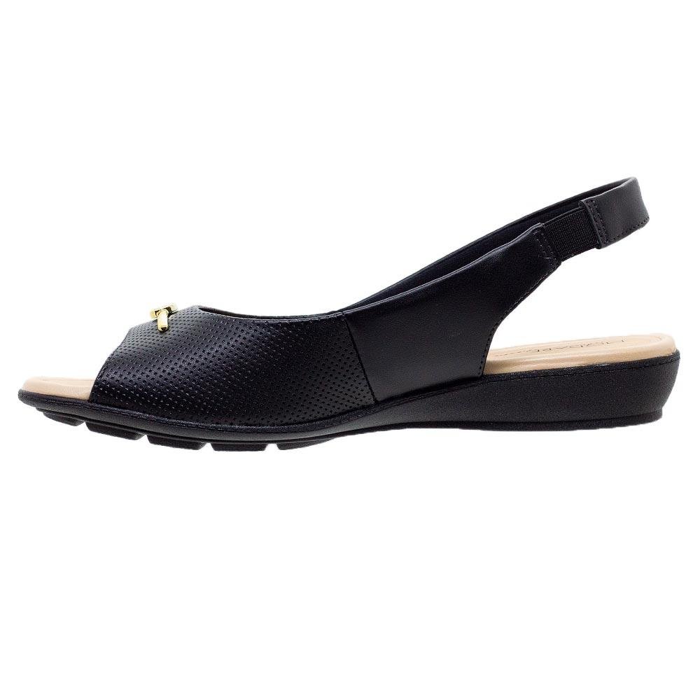 Sandália Anabela Peep Toe Modare 7127.253 Preta Preto 2