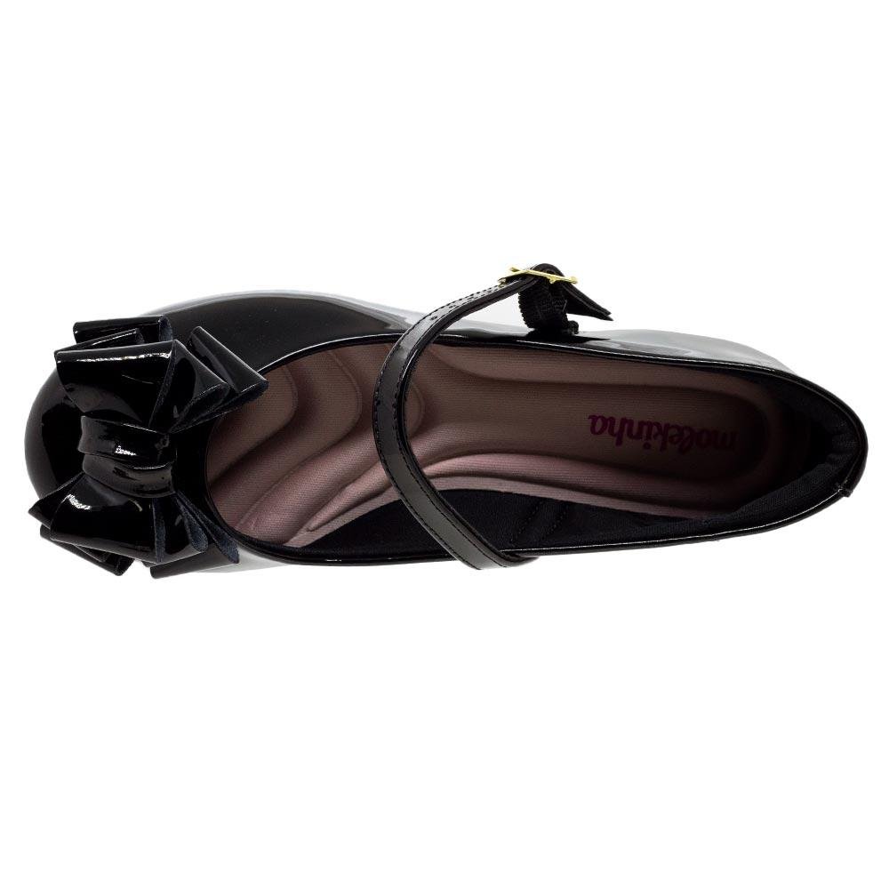 Sapatilha Metalizada Infantil Menina Molekinha 2083.1122 Preta Preto 3