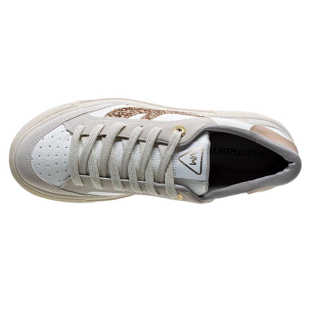 Tênis Casual Feminino Via Marte 12200606 Bege Bege 3