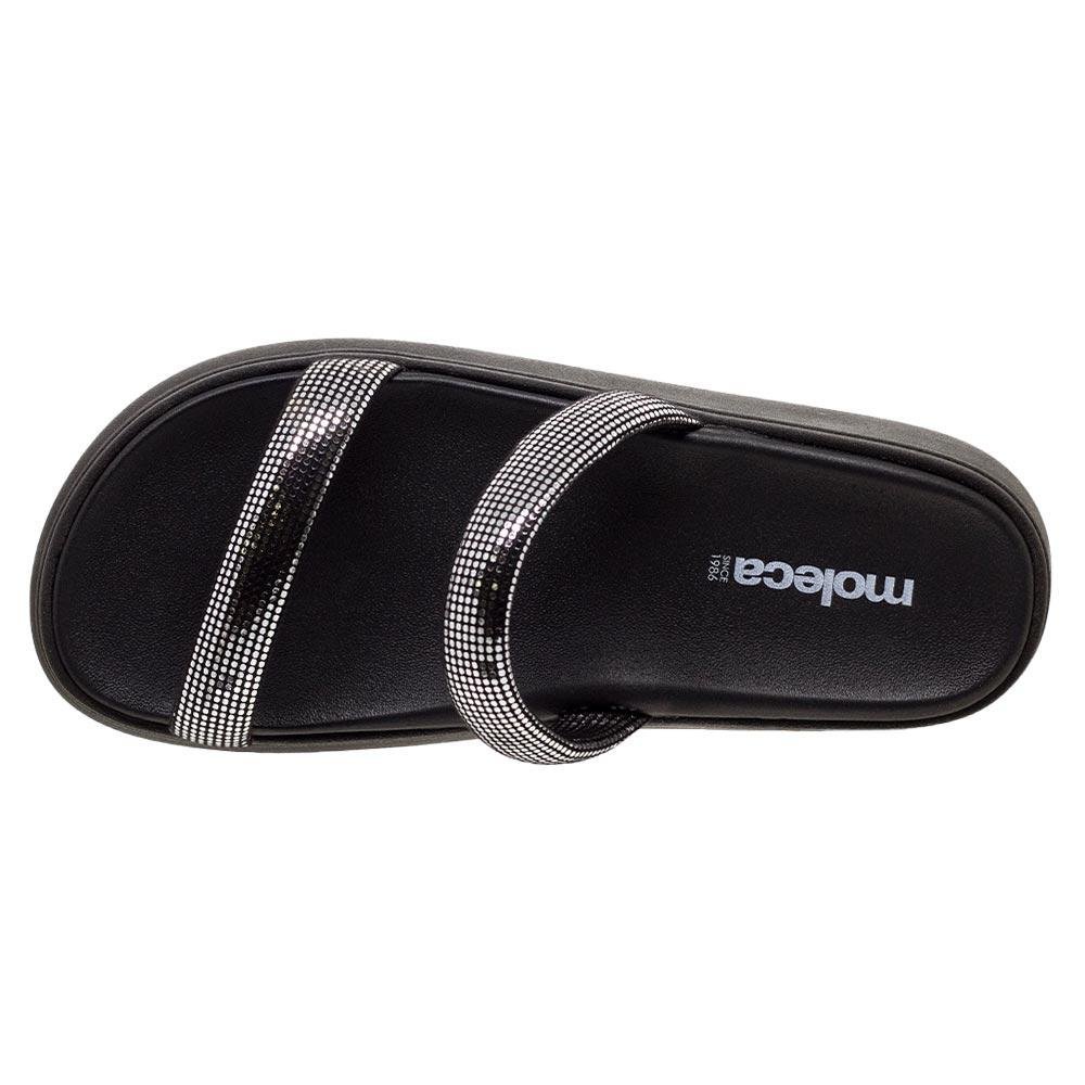 Chinelo Feminino Papete Moleca 5507.101 Preto Preto 3