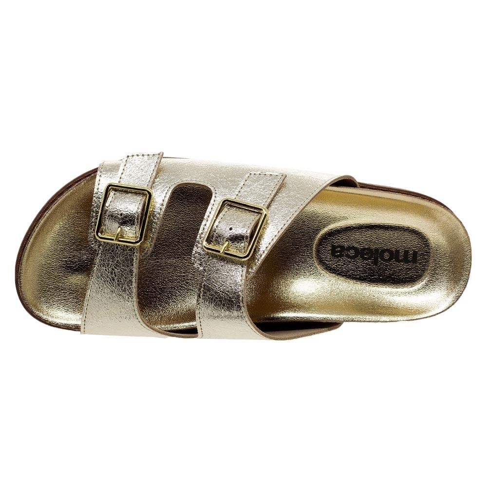 Chinelo Feminino Papete Moleca 5500.105 Dourado Dourado 3