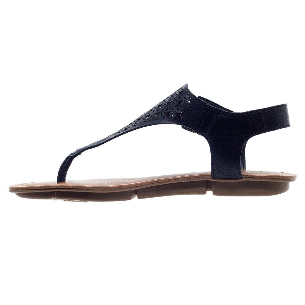 Sandália Rasteira Feminina Bottero 309282 Preta Preto 2
