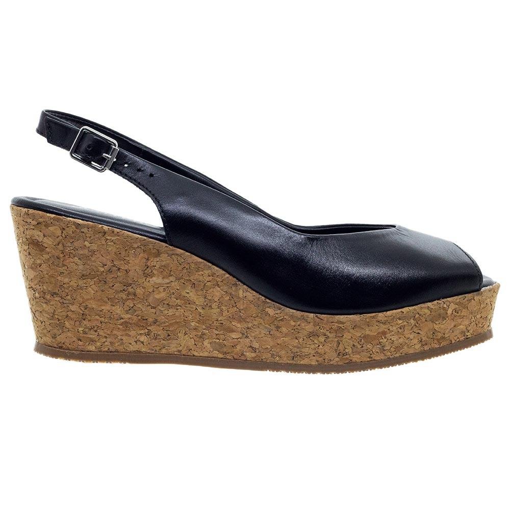 Sandália Anabela Feminina Bottero 365961 Preta Preto 1