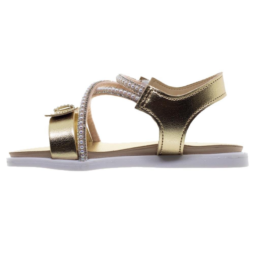 Sandália Infantil Menina Molekinha 2714.425 Dourado Dourado 2