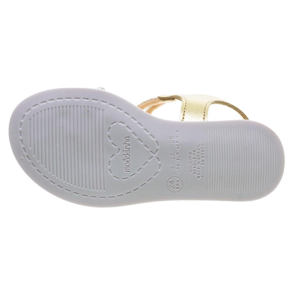 Sandália Infantil Menina Molekinha 2714.425 Dourado Dourado 4