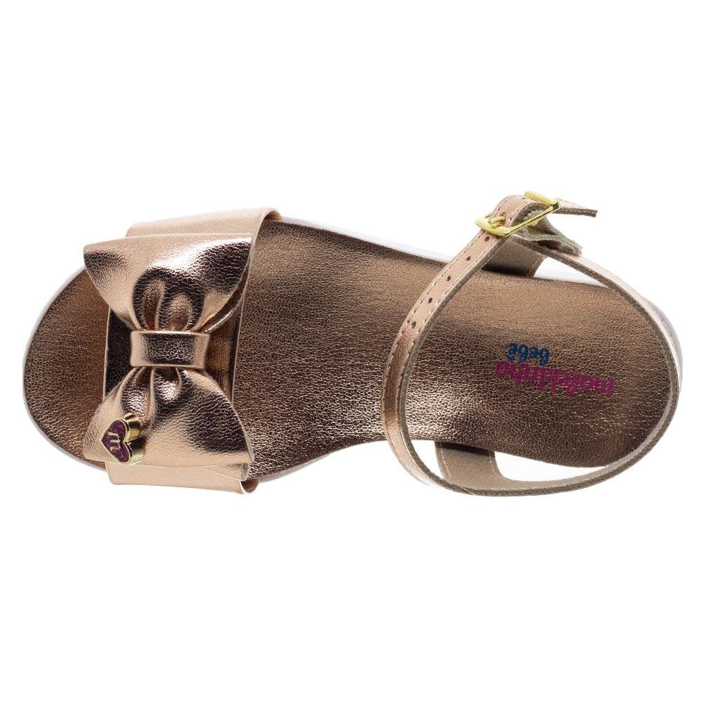 Sandália Infantil Menina Molekinha 2714.419 Dourado Rosa 3