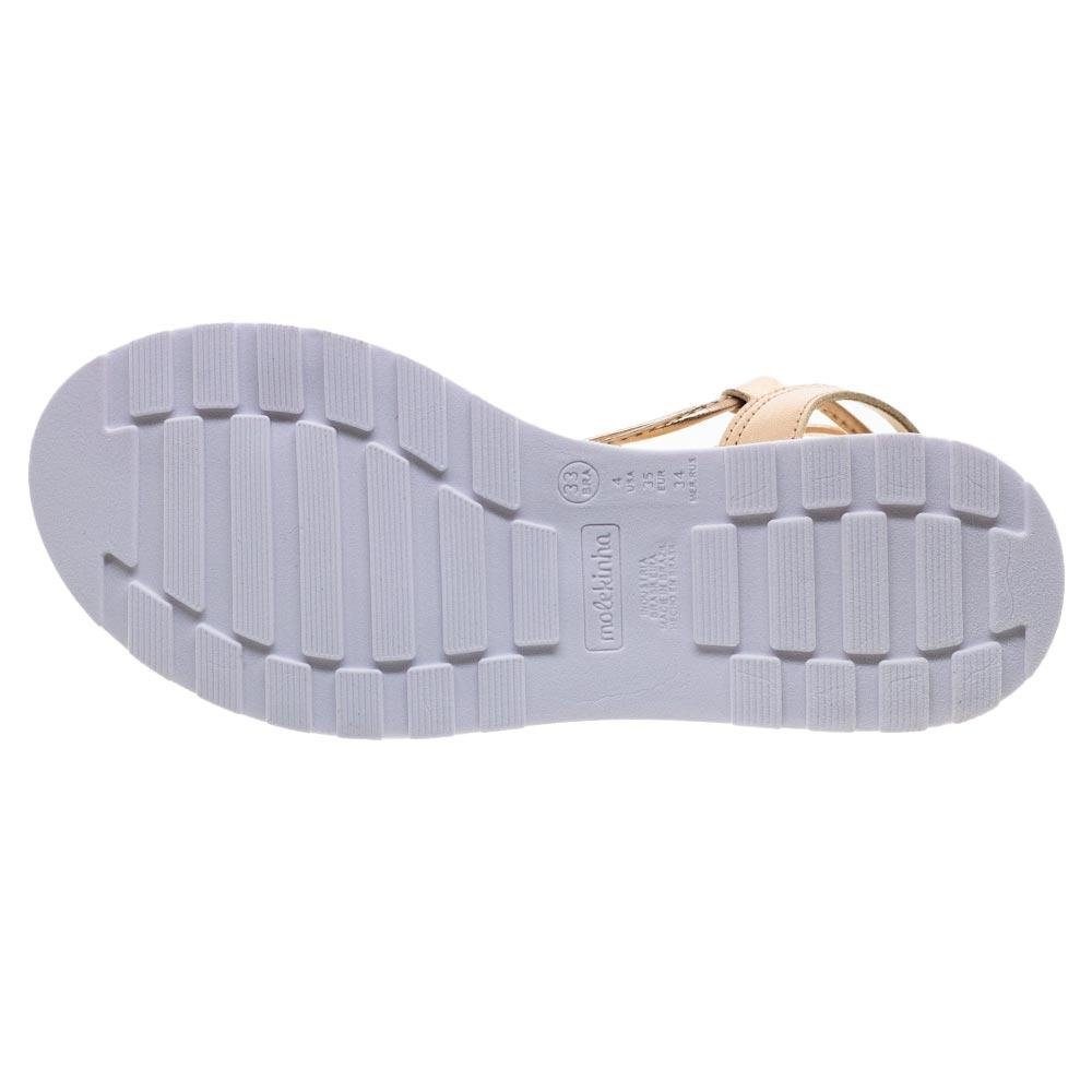 Sandália Infantil Menina Molekinha 2361.204 Dourado Dourado 4