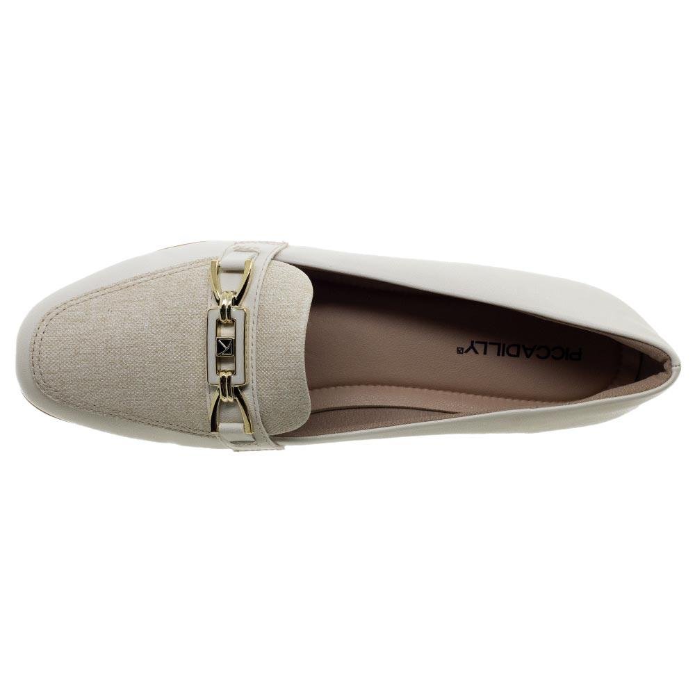 Sapatilha Feminina Piccadilly 250230 Off White Branco 3
