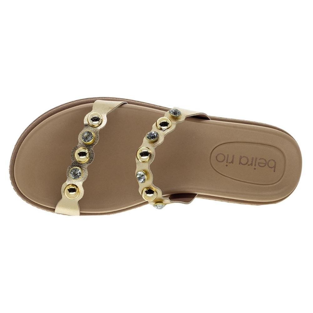 Rasteira Papete Feminina Beira Rio 8488.118 Dourada Dourado 3