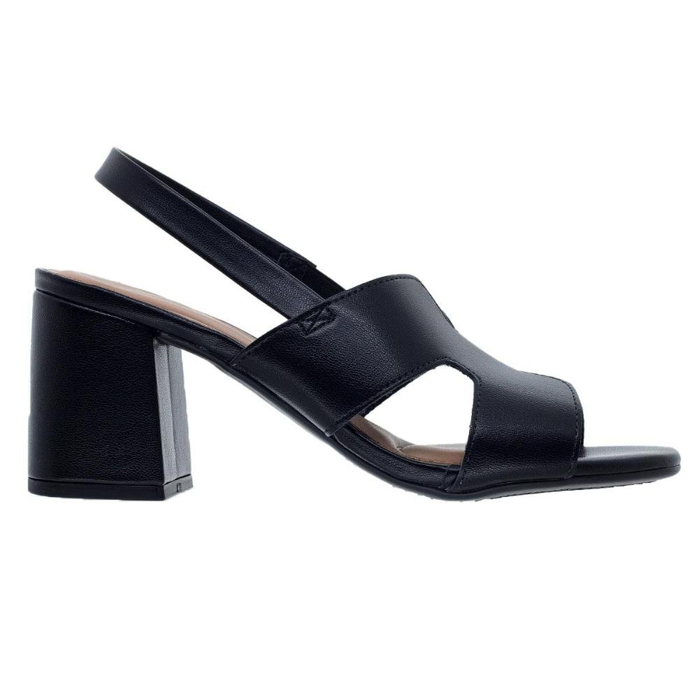 Sandália Salto Médio Beira Rio 8436.231 Preta Preto 1